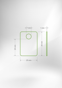 Alternative view of Rozsdamentes acél biléta - 25x35 - v1