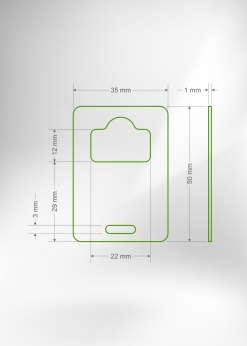 Alternative view of Rozsdamentes acél biléta - 35x50 - v4