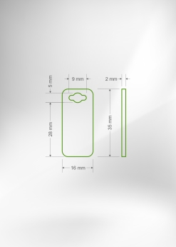 Alternative view of Alumínium biléta - 16x35