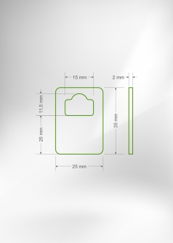 Alternative view of Alumínium biléta - 25x35 v2