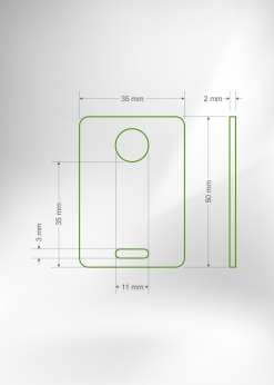 Alternative view of Aluminium biléta - 35x50 V2