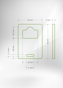 Alternative view of Erős PVC biléta - 35x50 - v4