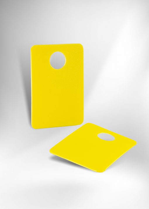 Műanyag sárga színű biléta – v1