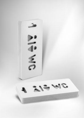 Erős PVC kulcskolonc – koedukált WC – téglalap